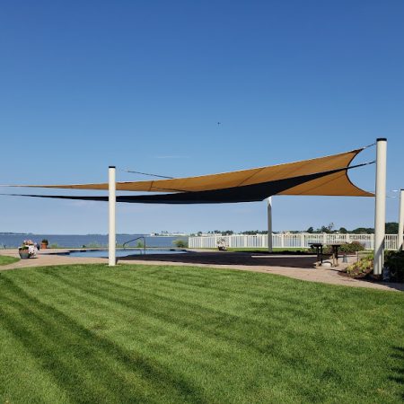 Stylish shade sails with an incredible view